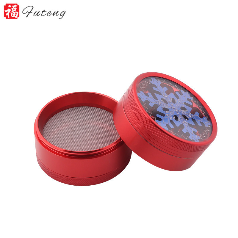 New style futeng custom logo smoking accessories hot sale snow high quality smoke buddy tobacco herb grinder