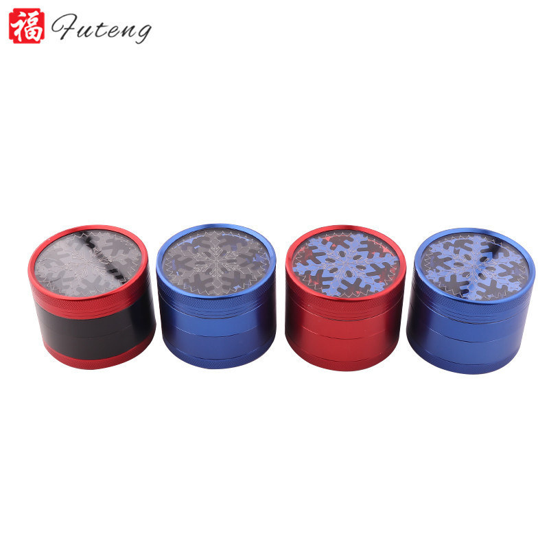 New style futeng custom logo smoking accessories hot sale snow high quality smoke buddy tobacco herb grinder