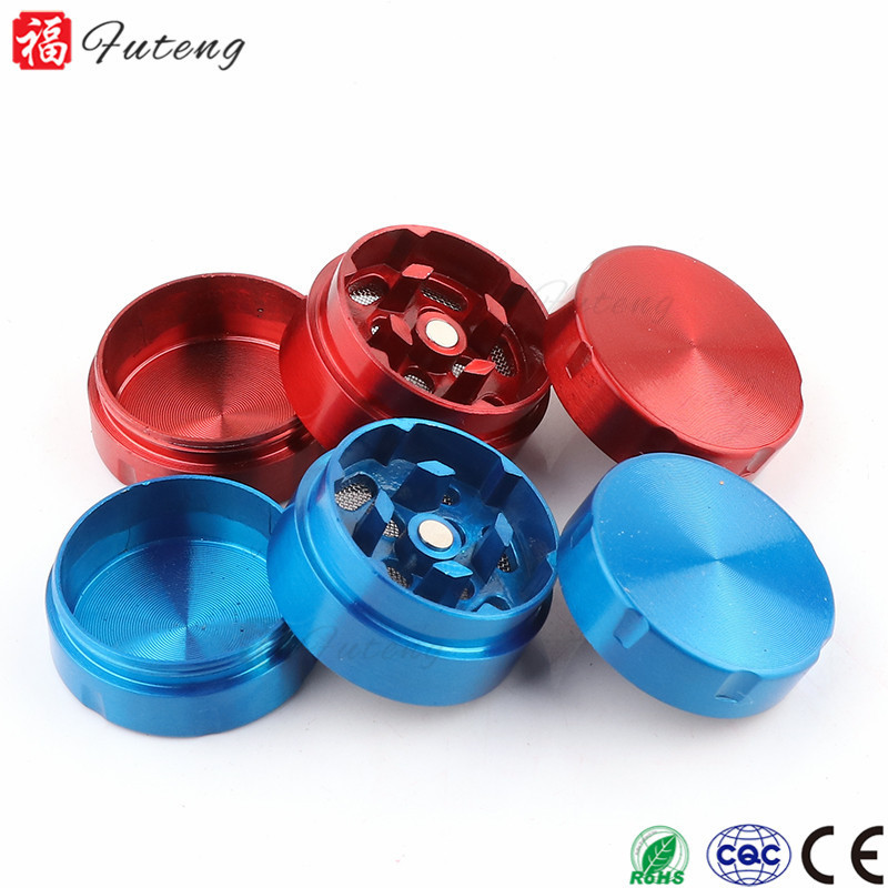 Futeng High Quality 30mm Metal Herb Grinder Professional Industrial Custom Manual Magnetic Zinc Wholesale Grinder