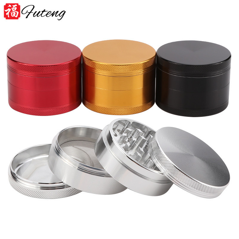 Futeng 63mm grinders herbal tobacco Larger CNC Tobacco Grinder Fashionable aluminium 4 Parts Herb Grinder