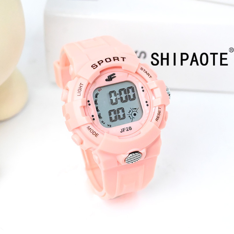 SHIPAOTE 28 Macaron color Fashion Trend Daily Sports Wear digital display Children's watch with excellent water resistance