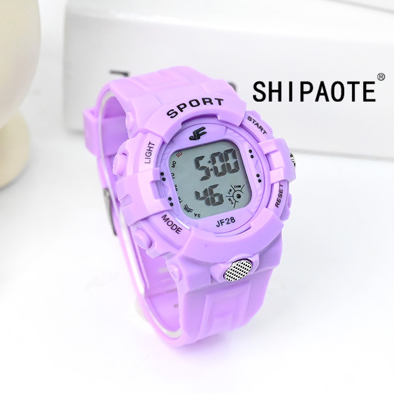 SHIPAOTE 28 Macaron color Fashion Trend Daily Sports Wear digital display Children's watch with excellent water resistance