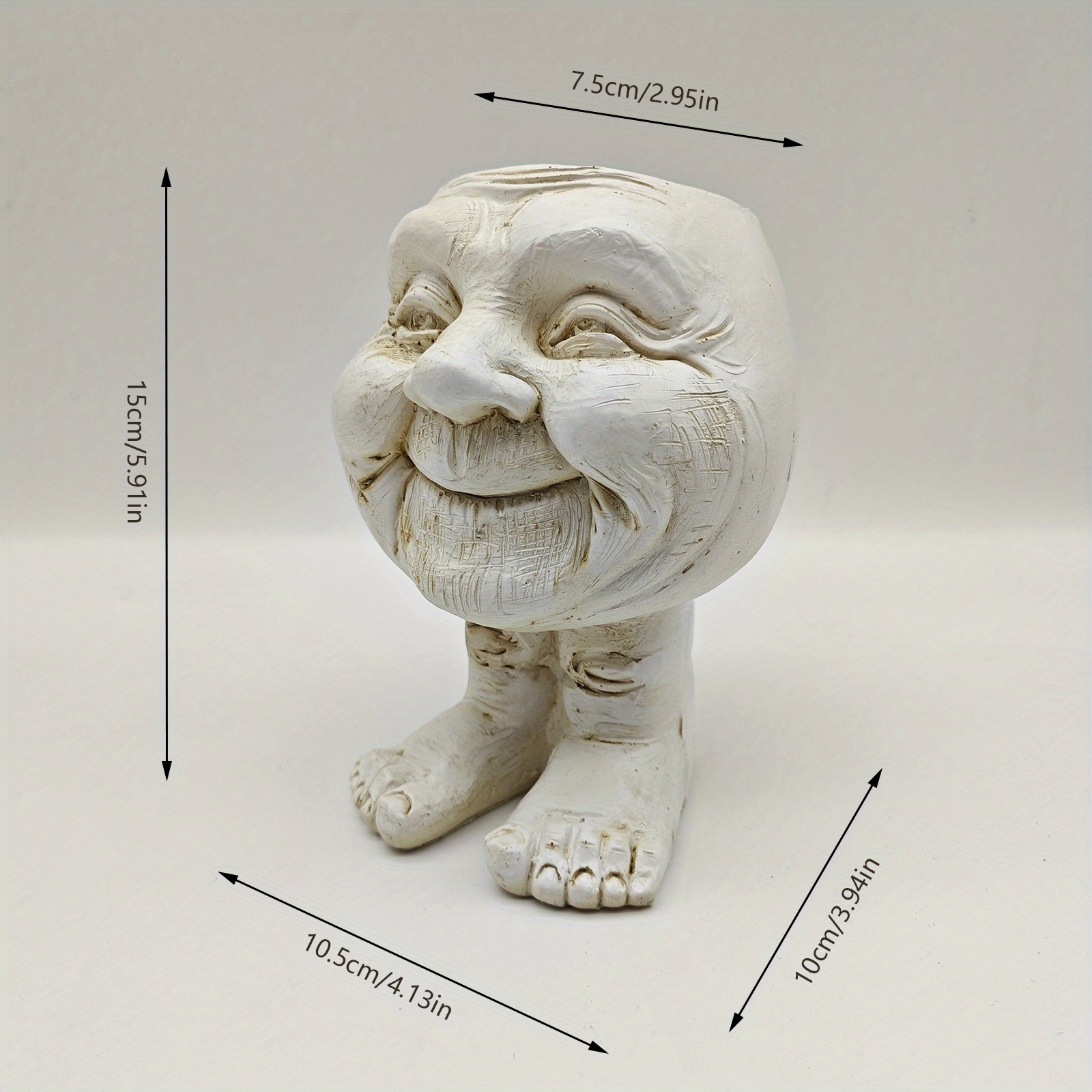 Fengzhi Factory Funny Muggle face statue flower pot Funny emoticons Garden decoration flower pot resin crafts