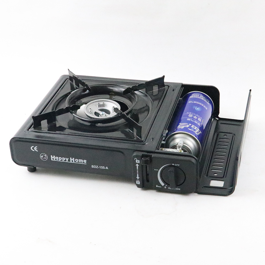 Wholesale happy home Single Burner Small Car Travel gas stove Outdoor camping portable butane gas stove with box