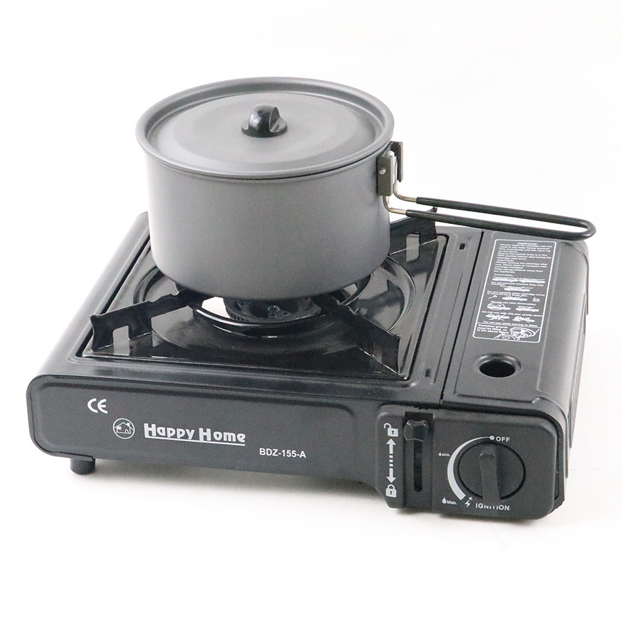 Wholesale happy home Single Burner Small Car Travel gas stove Outdoor camping portable butane gas stove with box