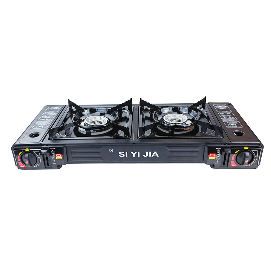 2 Burner Fish Grill Picnic Gas Cooker Stove Gas Bbq Oven Burner Portable Gas Stove Butane Burner