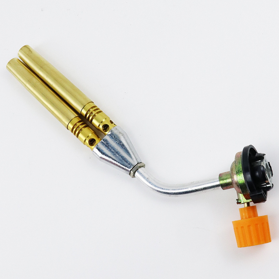 High Quality Copper Double Tube Brazing Gas Butane Welding Torch Low Price Flame Gun for Cutting and Torching