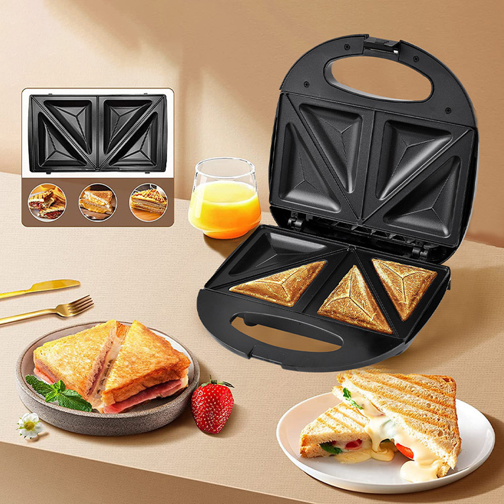 Wholesale street food machines grill electric sandwich maker for breakfast snack machines waffle and doughnut maker