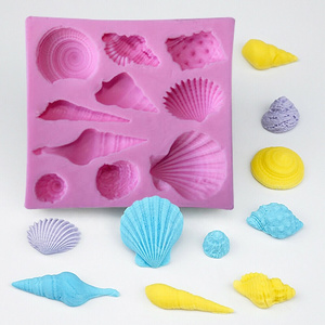 3D Shells Silicone Chocolate Mould Cake Molds Seashell Liquid Beach Fondant Fondant three-dimensional shell conch silicone mold