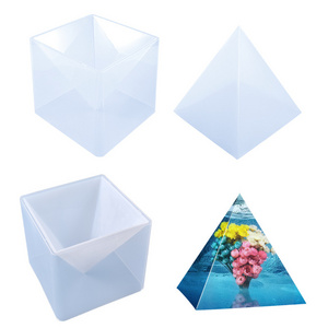 Poppy Great Pyramid Silicone Mould 15cm DIY Decoration Mould Epoxy Color Fine Color Paste