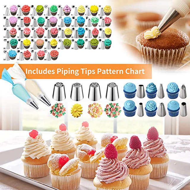 236pcs Decorating Supplies Cake tool Kit cake decorating mold cake baking decorating accessories tool set with Storage Box