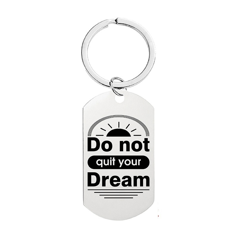 Ywganggu Custom Keyholder Keychains Stainless Steel Keychain For Engraving Stainless Steel Hopeful Encorage Metal Key Ring