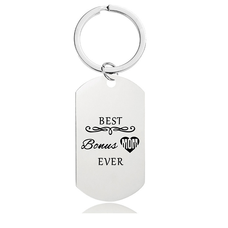 Ywganggu Stainless Steel Custom Mothers Day Gifts 2024 Keychain Laser Engraving Metal Mothers Day Wholesale Gifts Keychain