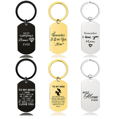 Ywganggu Stainless Steel Custom Mothers Day Gifts 2024 Keychain Laser Engraving Metal Mothers Day Wholesale Gifts Keychain