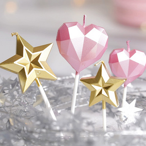 Fashion Golden Color Birthday Small Candle Creative Digital Candle Cake Decoration Multi Pack Candle No Base Holiday Set