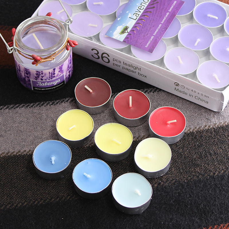 Hot-sale Long Burning Time Paraffin Wax Tea Light Candle for Date Meditation Aromatherapy Festivals Boil Tea