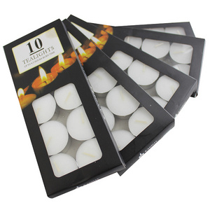 10 White Tea Light Candles Superior Quality Unscented Non-toxic - 8 Hours Burn Tealight For Indoor Decoration