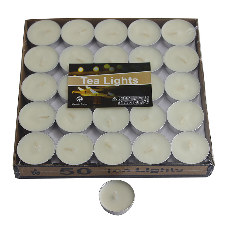 Factory Wholesale Long Burning Time Paraffin Wax Tea Light Candle for Date Meditation Aromatherapy Festivals Boil Tea