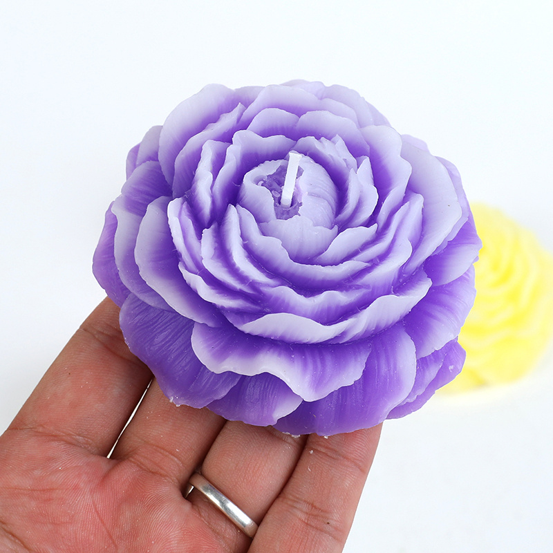 Free Sample Good-looking Various Colors Fashionable Flower-shaped Scented Candle Flower for Home Hotel Office Use