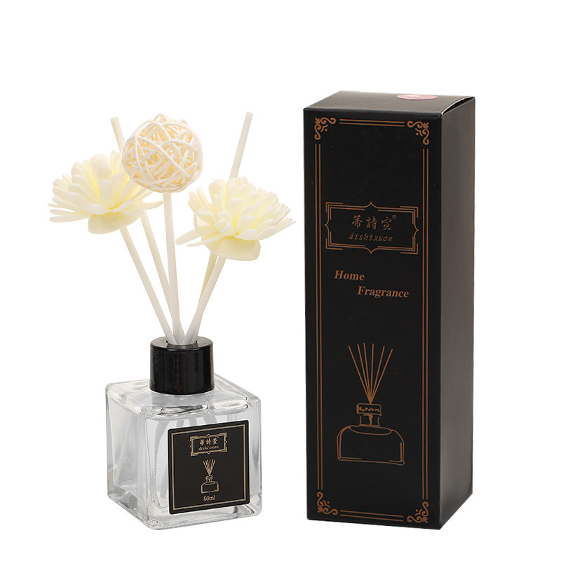 Luxury Home Car Decor Perfume Aromatherapy Fragrance Essential Oil Dried Flower Reed Diffuser for Fresh Air