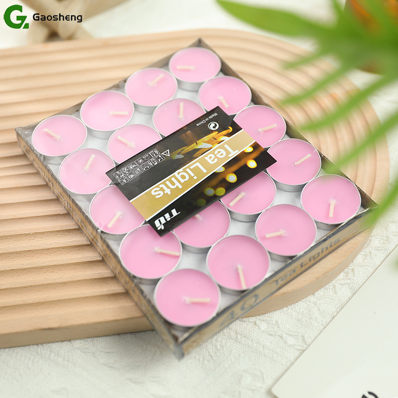 Factory Wholesale 50/100 pcs/Pack 2-8 Hours burning Unscented Tea Lights White  Candles For Birthday Festival