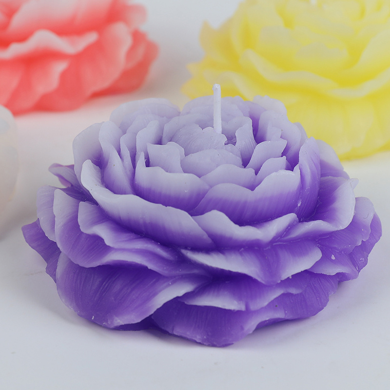 Free Sample Good-looking Various Colors Fashionable Flower-shaped Scented Candle Flower for Home Hotel Office Use