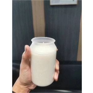 Wholesale 7-Days White Prayer 6" Pillar Vegetable Oil Wax Plastic Jar Container Candle for Religious Memorial Party Decoration