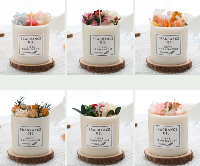 Luxury Design Factory Directly Popular Soy Wax Spiritual Scented Candles with Custom Flowers and Aroma Soy Wax For Decoration