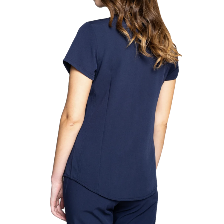 Stretch Soft Nurse Uniforms Hospital Fashion Navy Blue Hospital Uniforms With Scrub Suit For Women