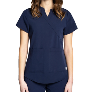 Stretch Soft Nurse Uniforms Hospital Fashion Navy Blue Hospital Uniforms With Scrub Suit For Women