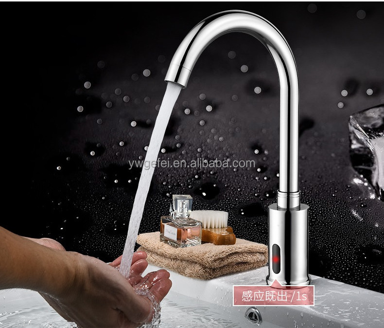 KF No handle smart touch infrared smart touchless automatic kitchen faucet auto sensor faucet sensor