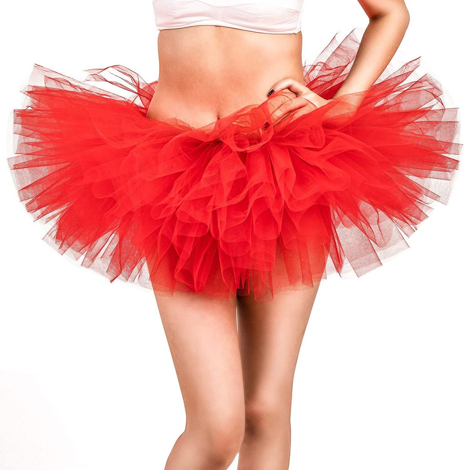 Women's Classic 5 Layered Tulle Tutu Skirt Great Princess Tutu And Adult Dance Skirt