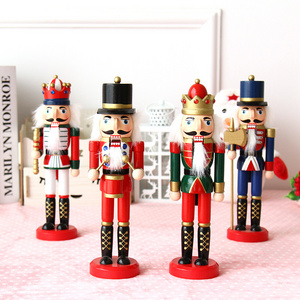 Factory wooden nutcracker Soldiers Christmas Decoration Supplies Xmas Customized Logo Accept  large drummer nutcracker