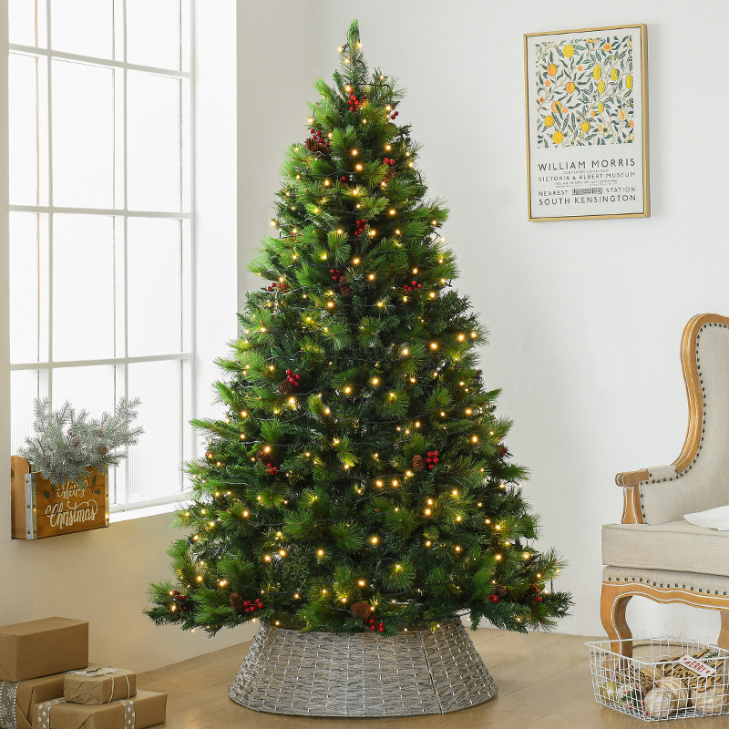 Cheap Custom Christmas Tree artificial led light christmas tree arbol de navidad 240CM Large Christmas Tree With Light