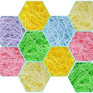 Easter Grass 6 colors Recyclable Paper Shred for Easter Basket Filler Stuffers, Easter Egg Hunt, Easter Party Favor.