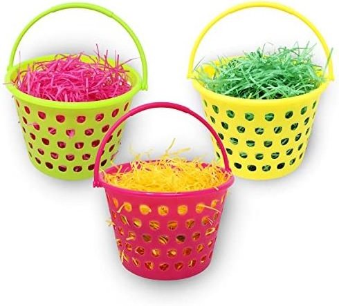 Easter Grass 6 colors Recyclable Paper Shred for Easter Basket Filler Stuffers, Easter Egg Hunt, Easter Party Favor.