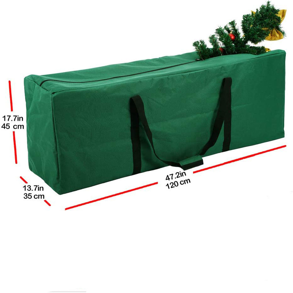 Custom Christmas Tree Storage Bag Ornaments Storage Bag Dual Zipper Bag Xmas Storage Container