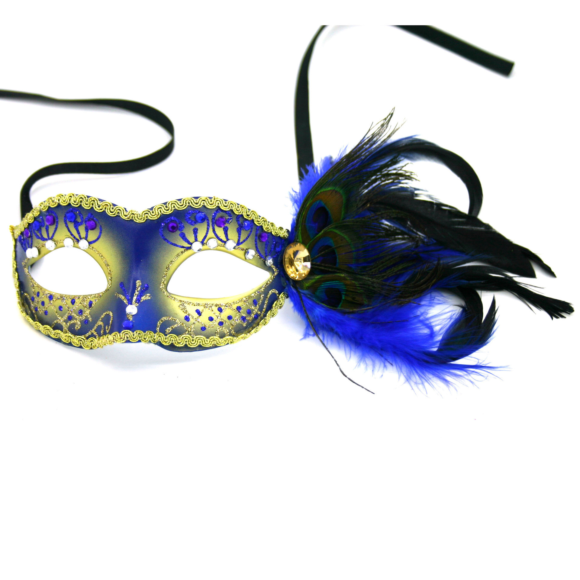 Carnival Painted Feather Mask Makeup Ball Performance Mask Venetian Mask