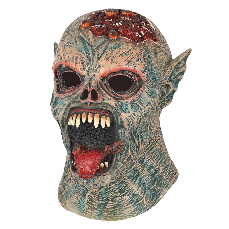 Halloween mask horror zombie latex headgear scary spoof mask party Masquerade props decoration