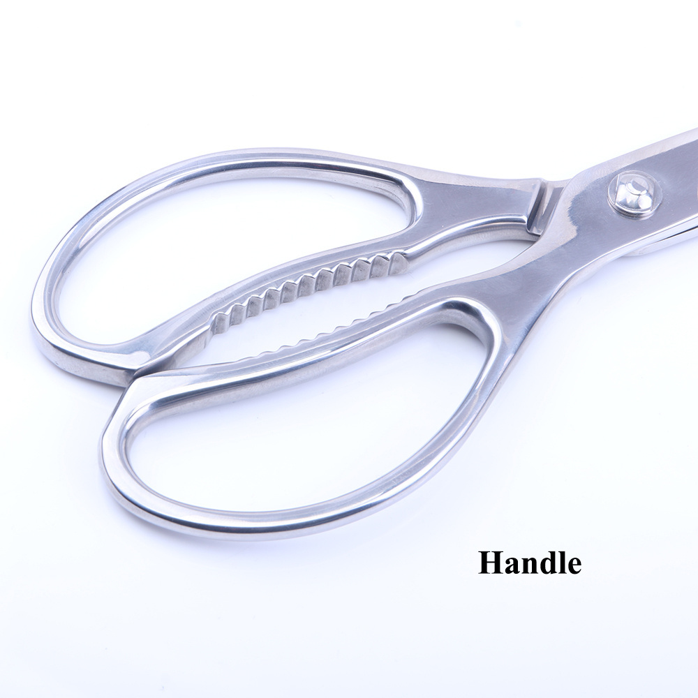 Newest 8 Inch Heavy Duty All Metal Sliver Household Food Meat Cutting Shears Detachable Kitchen Scissors