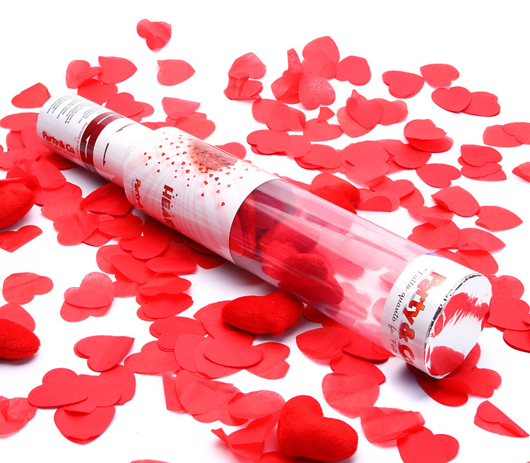 40CM red paper wedding party confetti shooter party cannon