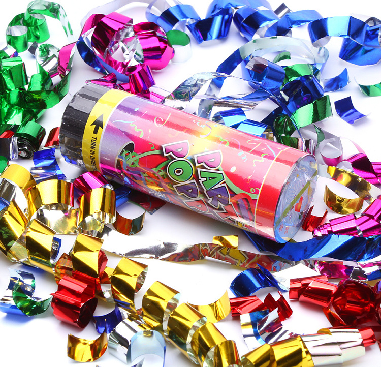 4' 8'  Spring party popper confetti shooter set with custom design