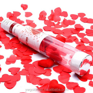 Red heart wedding confetti adult party popper