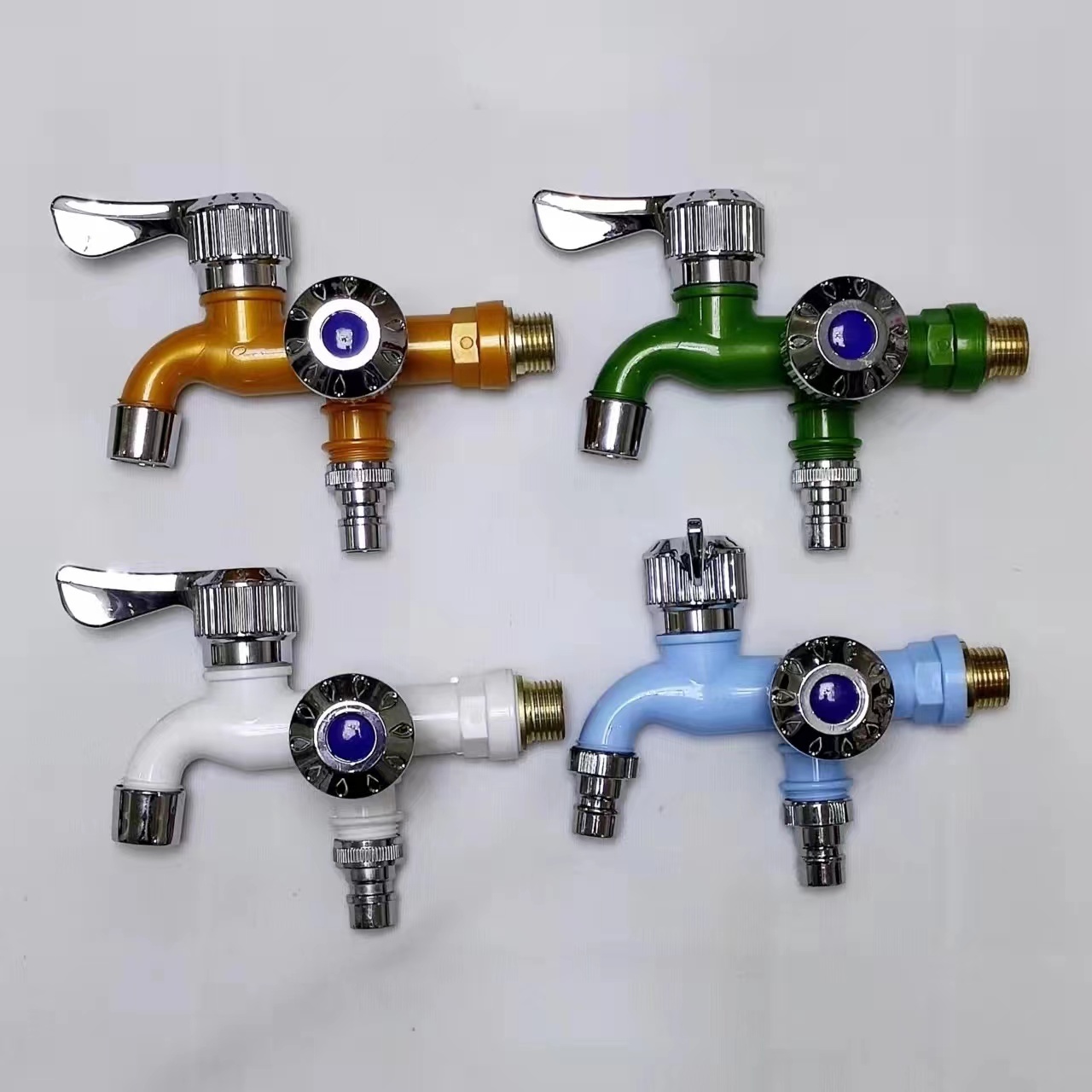 Outdoor Antifreeze Dual Control Faucet Double Outlet 3Ways Faucet 3/4