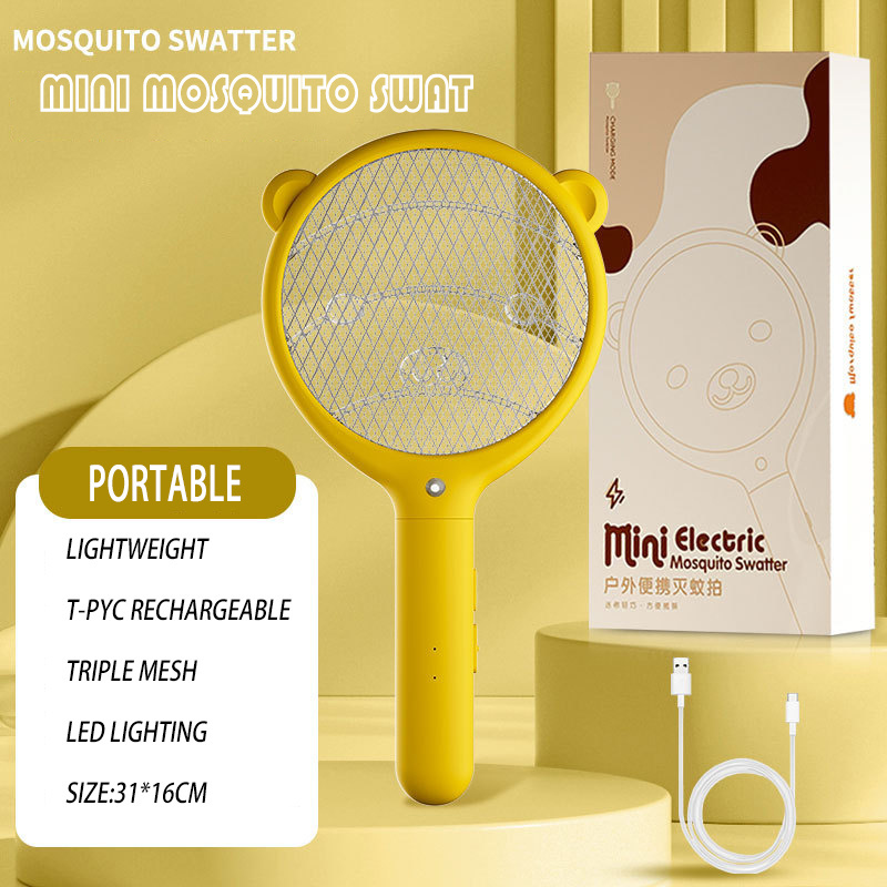 portable mini Electric Mosquito Bat/Electronic Insect Killer/Rechargeable Mosquito Racket with insect killer