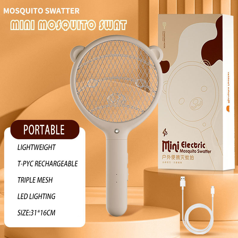 portable mini Electric Mosquito Bat/Electronic Insect Killer/Rechargeable Mosquito Racket with insect killer