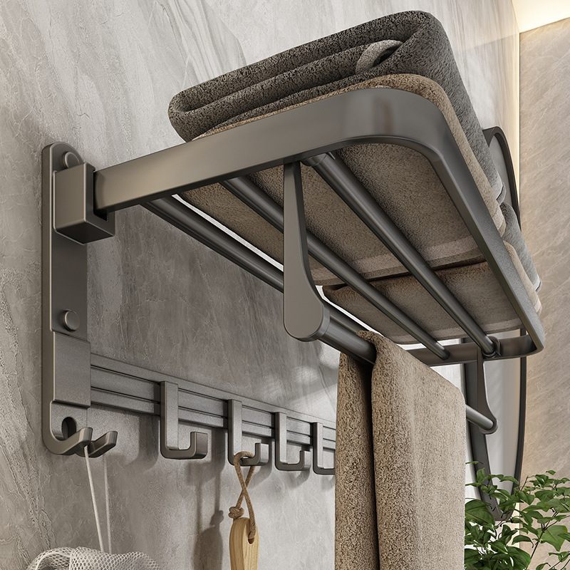 Hot Selling Bathroom Accessories Folding Towel Racks Bathroom Wall Mounted Freestanding Towel Holder