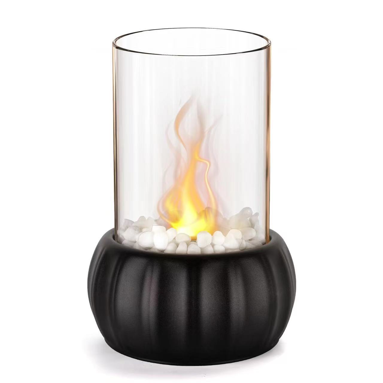 Indoor Metal black Bio Ethanol Portable Fireplace Alcohol smokeless stove Table top Decorative