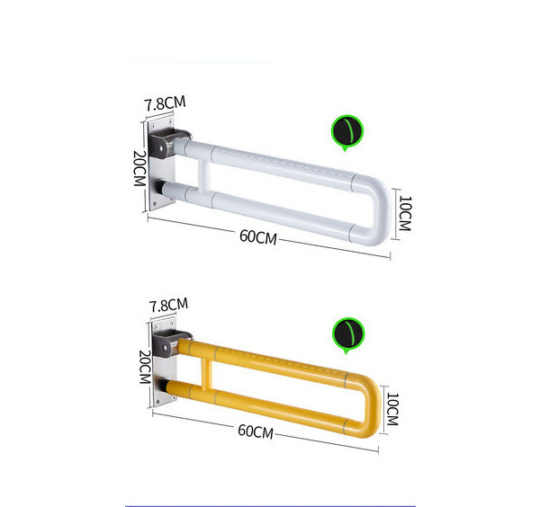 high quality Safety Swing up Grab Rail Stainless Steel Bathroom Folding Toilet grab bar