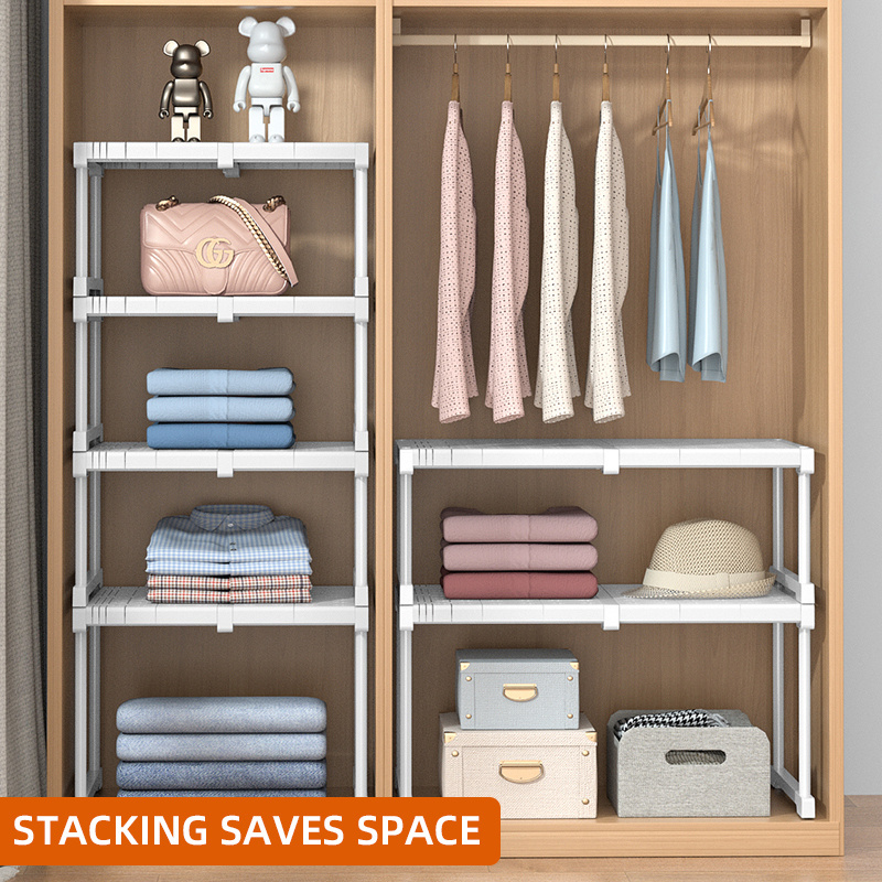 Multiple Kinetic Energy Metal Wardrobe Storage Rack Cabinet Organizer Storage Shelf For Bathroom